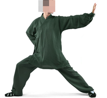 17colors CUSTOMIZED Unisex Wudang Linen kung fu suits martial arts tai chi uniforms taiji clothing sets green/blue/orange/black 2024 - buy cheap
