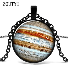 2018/ожерелье с Юпитером, кулон с планетой, ювелирные изделия из кристаллов галактика космическая наука купольное стекло кулон ожерелье 2024 - купить недорого