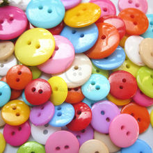 480pcs 17mm - 7.5 mm 2 holes Round bread Colorful Plastic craft Buttons Sewing scrapbooking Child handmade materials wholesale 2024 - buy cheap