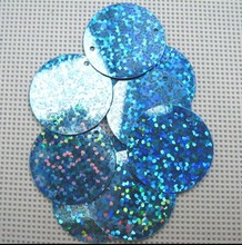DIY clothing accessories PVC laser sequins 25mm double hole round sequins 2024 - buy cheap