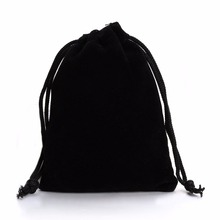 LOULEUR-Bolsa de terciopelo negro con cordón, 10 Uds., 7x9cm, 9x12cm, embalaje de joyería a la moda, bolsa de regalo de Navidad/boda 2024 - compra barato