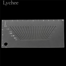 Lychee Life-Regla de posicionamiento acrílica, herramienta de perforación multifuncional, juegos de herramientas para manualidades de cuero, bricolaje 2024 - compra barato