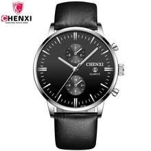 CHENXI-Relojes de pulsera informales para hombre, cronógrafo de cuarzo con correa de cuero de alta calidad, a la moda, novedad 2024 - compra barato