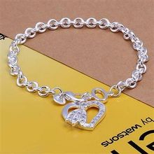 Classic High-Quality Fashion H303 Hot Sale Fine Silver Plated Jewelry Wholesale Factory Price Charms Fashion Inlaid Bracelet 2024 - buy cheap