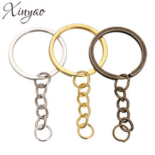 XINYAO 20 pcs/lot Key Ring Key Chain Rhodium Gold Bronze Color 60mm Long Round Split Keychain Keyrings Jewelry Making Wholesale 2024 - buy cheap