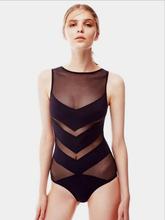 Сексуальный треугольный купальник Siamese, черный и белый однотонный купальный костюм, женский сплошной купальник большого размера 2024 - купить недорого