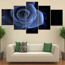 Frame Art Modular Canvas Wall Painting Pictures Home Decoration 5 Pieces Flower Pink Rose For Living Room Modern HD Print Poster 2024 - buy cheap
