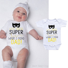 Summer Infant Newborn Baby Romper Boy Girl Cotton Letter Who Needs Super Heroes When I Have DAD Jumpsuit Playsuit Baby Outfits 2024 - buy cheap