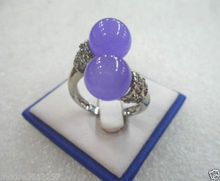 Wholesale price 16new ^^^^Fashion New real Purple stone Solid r Ring size 8#-9# 2024 - buy cheap