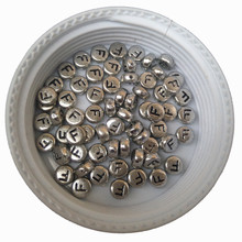 Новые плоские круглые бусины 4*7 мм в форме монеты с одной буквой F для ювелирных изделий, 3600 шт. браслет для рукоделия, цепочка для телефона 2024 - купить недорого