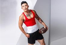 Free shipping Men's vest  sleeveless  Sexy split   breathable sportswear Private customized BOYTHOR 2024 - buy cheap