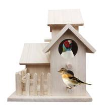 Bird Cage DIY Bird Nest Villa Bird House Feeding Outdoor Hanging Breeding House Home Decoration Funny Parrot Toy Quick Delivery 2024 - buy cheap