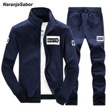 NaranjaSabor 2020 Spring Autumn Men's Clothing Sets Male Clothing Suit Casual Sweatshirts Pant Men Brand Clothing Sportswear 4XL 2024 - buy cheap