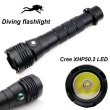 2020 Professional  XHP50.2 Scuba Diving Flashlight Torch 2600 lumens XHP50 26650 18650 Dive Outdoor underwater light lamp 2024 - купить недорого