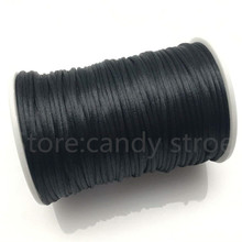 2mm x 100 yards premium Quality Rattail Soft Nylon Satin Cord Roll, Kumihimo Shamballa,Chinese Knot Cords  AA8263 2024 - buy cheap