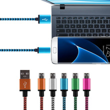 Cable Micro USB de nailon de carga rápida, 20cm, 1m, 2m, para teléfono móvil Android, Xiaomi, Samsung, Huawei, adaptador USB de sincronización de datos 2024 - compra barato