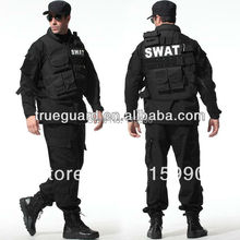 Uniformes tácticos del ejército negro Rip-stop, uniforme militar de camuflaje, ropa táctica, conjunto de traje negro BDU 2024 - compra barato