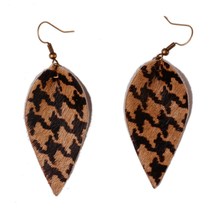 Rainbery-pendientes Multicolor de cuero genuino para mujer, aretes llamativos de hojas de leopardo, joyería 2021 2024 - compra barato