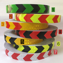 25mm x 50m Reflective Warning Tape with Arrow Printing for Car Bike 2024 - buy cheap