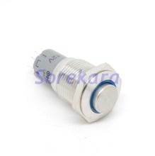 16mm Stainless Steel Ring LED Color White Momentary 2NO 2NC Pushbutton Switch  IP67 UL 6V/12V/24V/110V/220V 2024 - buy cheap