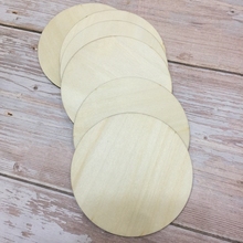 Círculos redondos de madera sin terminar, círculos de madera en blanco recortados, manualidades diy, 50 Uds. 2024 - compra barato