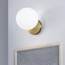 Lámparas de pared Led de estilo nórdico, accesorios de iluminación de baño con bola de cristal concisa, espejo de estudio, estilo minimalista, dorado 2024 - compra barato