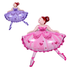 Globos de aluminio con palabra Girl de baile de Ballet para niños, decoraciones de cumpleaños, bodas, fiestas, globo de aire, 85cm x 110cm, 1 Uds. 2024 - compra barato