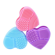 Guante de limpieza de silicona con forma de corazón para maquillaje, herramienta de limpieza, 1 unidad, 0806 2024 - compra barato
