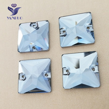 YANRUO-diamantes de imitación cuadrados para coser en ropa, piedras de imitación de cristal para manualidades, vestidos de decoración, 3240 2024 - compra barato