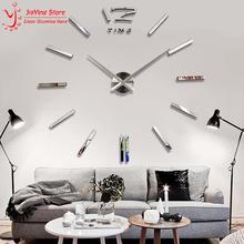 Relógio de parede 3d digital espelhado, relógio de parede grande com design moderno, decoração exclusiva para casa 2024 - compre barato