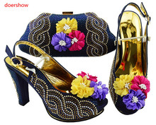 Doershow-zapatos y bolsos a juego para mujer, conjuntos de zapatos y bolsos de fiesta nigerianos italianos en zapatos y Bolsa, JZS1-1 2024 - compra barato