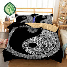 HELENGILI 3D Bedding Set Yin Yang Print Duvet cover set lifelike bedclothes with pillowcase bed set home Textiles #2-07 2024 - buy cheap