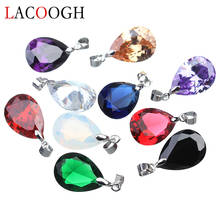 Lacoogh New Fashion 2pcs Natural Stone Zircon Charms Pendants 10*14mm Handmade Pendants DIY Necklace Making Jewelry Findings 2024 - buy cheap