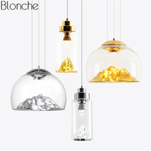 Nordic Gold Silver Iceberg Glass Pendant Lights Modern Hanglamp Led Hanging Lamp Home Kitchen Light Fixtures Luminaire Decor 2024 - buy cheap