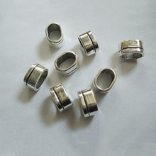 20pcs Antique Silver/Copper  Slider Spacer Jewelry Fittings  For Flat Leather Cord 10X7mm 2024 - buy cheap