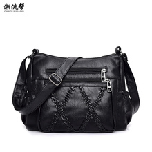 Women Shoulder Bags Soft PU Leather Female Handbags Hobo Ladies Tote Zipper Messenger Bag Vintage Crossbody Bag Bolsas Feminina 2024 - buy cheap