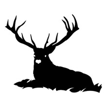 13.9*11.1CM Lovely Deer Personality Car Styling Hunting Vinyl Car Stickers And Decal Black/Silver S1-2558 2024 - buy cheap