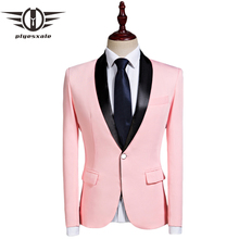 Litesxali blazer masculino de luxo, jaqueta slim fit, rosa, roupa casual, para festa de casamento, blazer formal, q463 2024 - compre barato