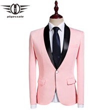 Plyesxale Slim Fit Pink Blazers For Men Luxury Man Blazer Casual Suit Jacket Prom Stage Party Wedding Blazer Formal Wear Q461 2024 - buy cheap