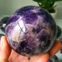 70/90 мм натуральный аметист камень кварц кристалл шар красивый фиолетовый кварцевый Исцеляющие кристаллы 2024 - купить недорого