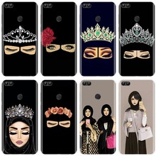 Capa de celular tpu para huawei, p9, p10, p20 plus, p30 pro, p8, p9, p10, p20, p30 lite, p smart, olhos islâmicos, menina, arábia 2024 - compre barato