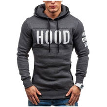 Moleton Masculino 2021 Slim Hoodies Men Sweatshirt Long Sleeve Pullover Hooded Sportswear Men'S Letters Printed Tracksuit S-3XL 2024 - buy cheap