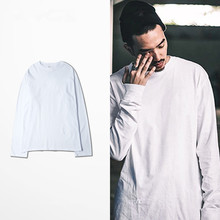 Мужская футболка с длинным рукавом Kanye WEST, белая футболка в стиле хип-хоп, уличная одежда большого размера, 2016 2024 - купить недорого