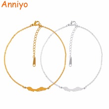 Anniyo 21cm + 4cm / Curacao Map Anklet for Women Girls Ankleband Jewelry Stainless Steel Gifts #047521 2024 - buy cheap
