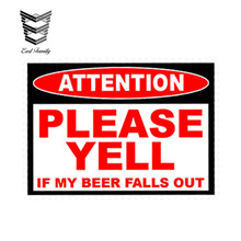 EARLFAMILY 13cm x 11cm Car Styling Funny Beer Fall Out Warning Sticker Decal Truck Car Vehicle SxS 4x4 ATV Bumper Accessories 2024 - buy cheap