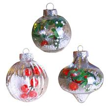 NEW Arrival Romantic Design Christmas Decorations Ball Transparent Can Open Plastic Christmas Clear Bauble Ornament Gift Present 2024 - buy cheap