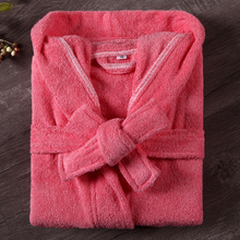 Bathrobe kid's 100% Cotton Hooded warm robe bathrobe belt Boys Girls Solid Fleece Bathrobes Towel Night-Gown Pajamas Sleepwear 2024 - buy cheap