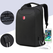 Anti Theft Swiss Business Backpack Men External Charging USB Function Laptop Backpacks Oxford Waterproof Travel bags Coded Lock 2024 - buy cheap