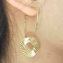 New Fashion Personality Circle Simple Popular Gold Geometric Earrings Wild Jewelry Punk Earrings For Women Wholesale 2024 - buy cheap
