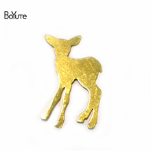 BoYuTe-Placa de estampado de ciervos, 100 Uds., Metal, cobre, 21,5x14,5 MM, accesorios para joyería artesanal 2024 - compra barato